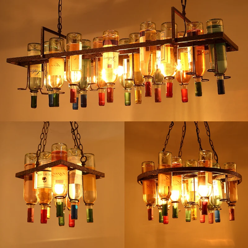 Kitchen Appliances With Red Knobs - Botella de vino Vintage, luces Led