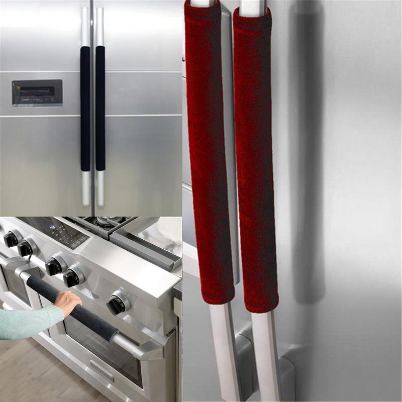 Kitchen Appliances With Red Knobs - Juego de 2 Fundas para Manijas