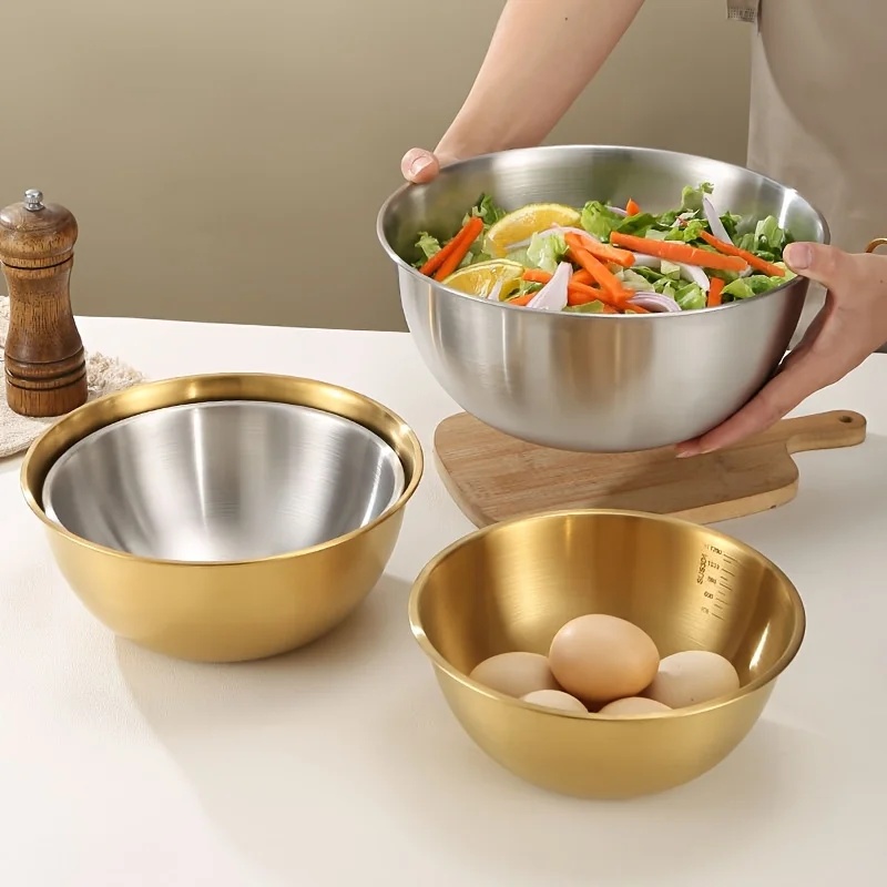 Juego de 3 Tazones de Acero In - Kitchen Appliances Store reseña y precio